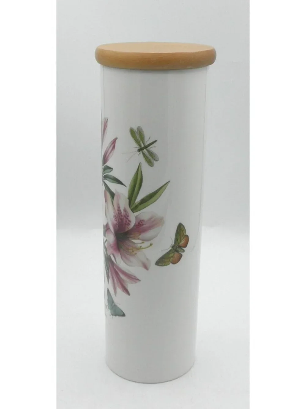 Portmeirion Botanic Garden Pasta Jar w/Lid Lily Flowered Azalea Pattern:  PRTBOG
